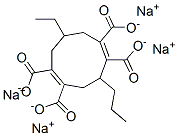 8-Ethyl-3-propyl-1,5-cyclononadiene-1,2,5,6-tetracarboxylic acid tetrasodium salt Struktur