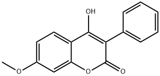 4-羥基-7-甲氧基-3-苯基香豆素 結(jié)構(gòu)式