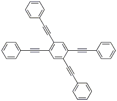 Benzene, 1,2,4,5-tetrakis(phenylethynyl)- Struktur