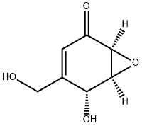 7-Oxabicyclo[4.1.0]hept-3-en-2-one, 5-hydroxy-4-(hydroxymethyl)-, (1S,5R,6S)- (9CI) Struktur