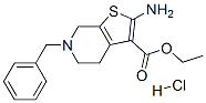 ethyl 2-amino-6-benzyl-4,5,6,7-tetrahydrothieno[2,3-c]pyridine-3-carboxylate monohydrochloride Structure