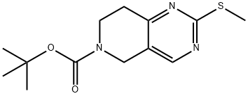 2-Methylsulfanyl-7,8-dihydro-5H-pyrido[4,3-d]pyriMidine
-6-carboxylic acid tert-butyl ester Struktur