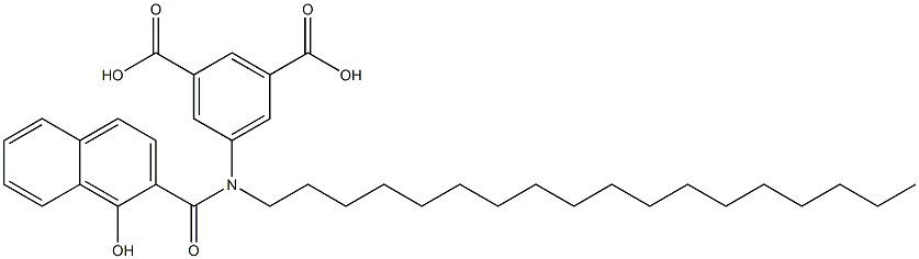 1-HYDROXY-N-OCTADECYL-N-(3,5-DICARBOXY-PHENYL)-2-NAPHTHAMIDE 結(jié)構(gòu)式