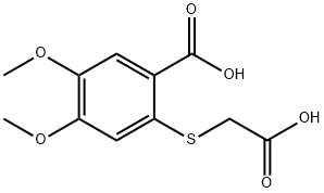 2-[(carboxymethyl)thio]-4,5-dimethoxybenzoic acid  Struktur
