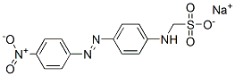sodium [4-[(4-nitrophenyl)azo]anilino]methanesulphonate Struktur