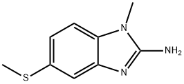 Benzimidazole, 2-amino-1-methyl-5-(methylthio)- (8CI) Struktur