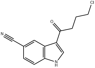 3-(4-氯-1-氧代丁基)-1H-吲哚-5-甲腈 結構式
