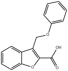 3-(苯氧基甲基)-1-苯并呋喃-2-羧酸 結(jié)構(gòu)式