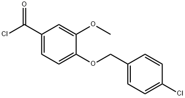 4-[(4-chlorobenzyl)oxy]-3-methoxybenzoyl chloride Struktur