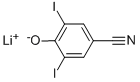 lithium 4-cyano-2,6-diiodo-phenolate Struktur