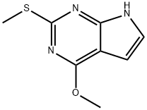 4-METHOXY-2-METHYLSULFANYL-7H-PYRROLO[2,3-D]PYRIMIDINE Struktur