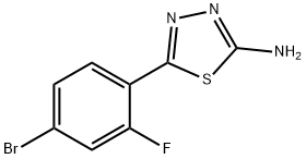 5-(4-溴-2-氟苯基)-1,3,4-噻二唑-2-胺 結(jié)構(gòu)式