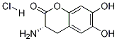 (S)-3-AMino-3,4-dihydro-6,7-dihydroxy-2H-1-benzopyran-2-one Hydrochloride Struktur