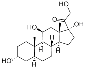 3α,11β,17,21-テトラヒドロキシ-5α-プレグナン-20-オン 化學(xué)構(gòu)造式