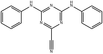 4,6-Bis(phenylamino)-s-triazine-2-carbonitrile Struktur