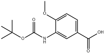 BOC-3-氨基-4-甲氧基苯甲酸 結構式