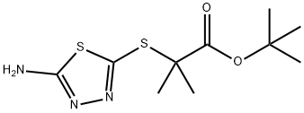TERT-BUTYL 2-[(5-AMINO-1,3,4-THIADIAZOL-2-YL)THIO]-2-METHYLPROPANOATE Structure