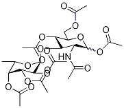 2-Acetamido-2-deoxy-3-O-(α-L-fucopyranosyl)-D-glucopyranose Pentaacetate Struktur
