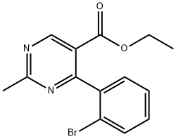 ETHYL-2-METHYL-4-(2-BROMOPHENYL)-PYRIMIDINE-5-CARBOXYLATE Struktur