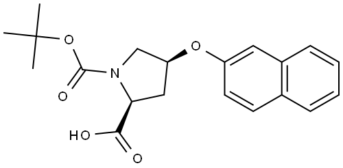 (2S,4S)-1-(TERT-BUTOXYCARBONYL)-4-(2-NAPHTHYLOXY)-2-PYRROLIDINECARBOXYLIC ACID Struktur