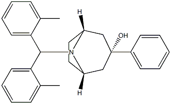 3-Endo-8-[bis(2-methylphenyl)methyl]-3-phenyl-8-azabicyclo[3.2.1]octan-3-ol, 322473-89-2, 結(jié)構(gòu)式