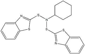 N-環(huán)已基-雙(2-巰基苯并噻唑)次磺酰亞胺 結(jié)構(gòu)式