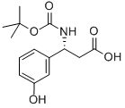 (R)-N-叔丁氧羰基-3-氨基-3-(4-羥基苯基)丙酸 結(jié)構(gòu)式