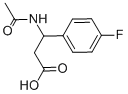 N-ACETYL-2-(4-FLUOROPHENYL)-DL-BETA-ALANINE Struktur