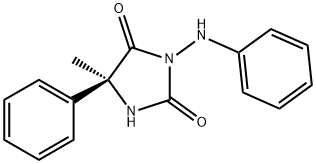 (S)-3-苯氨-5-甲基-5-苯基咪唑啉-2,4-二酮 結(jié)構(gòu)式