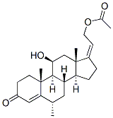 11beta,21-dihydroxy-6alpha-methylpregna-4,17(20)-dien-3-one 21-acetate Struktur