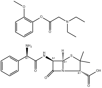 DIETHYL[2-(2-METHOXYPHENOXY)-2-OXOETHYL]AMMONIUM [2S-[2ALPHA,5ALPHA,6BETA(S*)]]-6-[(AMINOPHENYLACETY 結(jié)構(gòu)式
