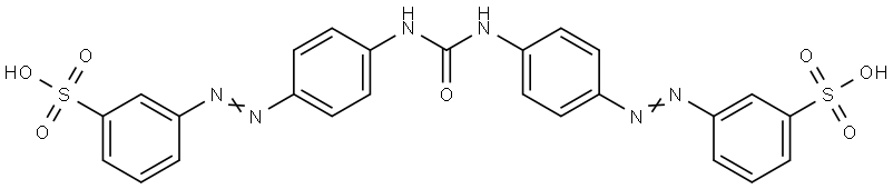 3,3'-[Carbonylbis[(imino-4,1-phenylene)azo]]bis(benzenesulfonic acid) Struktur