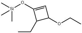 Silane, [(3-ethoxy-4-ethyl-1-cyclobuten-1-yl)oxy]trimethyl- (9CI) Struktur