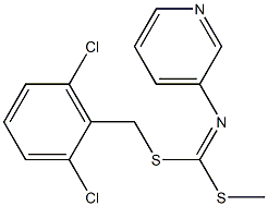 (2,6-Dichlorophenyl)methyl methyl 3-pyridinylcarbonimidodithioate Struktur
