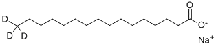 SODIUM HEXADECANOATE-16,16,16-D3 Struktur