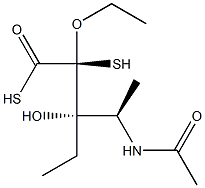 4-Acetylamino-4,5-dideoxy-D-xylo-pentose diethyl dithioacetal Struktur