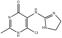 6-Chloro-5-[(4,5-dihydro-1H-iMidazol-2-yl)aMino]-2-Methyl-4(1H)-pyriMidinone Struktur
