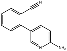 2-(2-AMINOPYRIDIN-5-YL)BENZONITRILE 結(jié)構(gòu)式