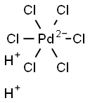 dihydrogen hexachloropalladate(2-) Struktur