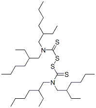 Tetrakis(2-ethylhexyl) thiuram disulfide Struktur
