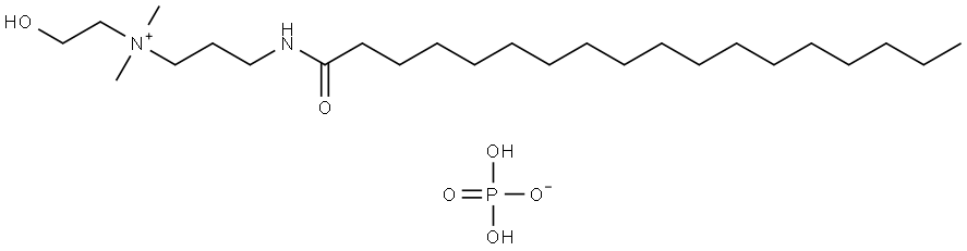 2-hydroxyethyldimethyl-3-stearamidopropylammonium phosphate Struktur