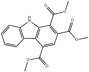 9H-Carbazole-1,2,4-tricarboxylic acid trimethyl ester Struktur