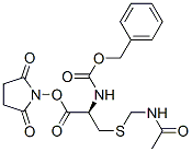 [(R)-1-[[[(Acetylamino)methyl]thio]methyl]-2-[(2,5-dioxo-1-pyrrolidinyl)oxy]-2-oxoethyl]carbamic acid benzyl ester Struktur