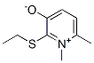 2-(Ethylthio)-1,6-dimethylpyridinium-3-olate Struktur