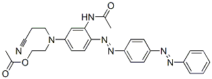 N-[5-[[2-(Acetyloxy)ethyl](2-cyanoethyl)amino]-2-[[4-(phenylazo)phenyl]azo]phenyl]acetamide Struktur