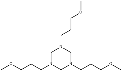 hexahydro-1,3,5-tris(3-methoxypropyl)-1,3,5-triazine  Struktur