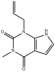 1-Allyl-3-methyl-1H-pyrrolo[2,3-d]pyrimidine-2,4(3H,7H)-dione Struktur