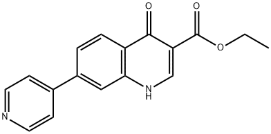 ethyl 1,4-dihydro-4-oxo-7-(4-pyridyl)quinoline-3-carboxylate Struktur