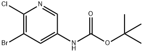(5-溴-6-氯-吡啶-3-基)-氨基甲酸叔丁酯 結(jié)構(gòu)式