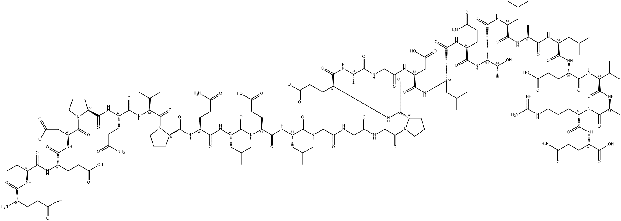 C-PEPTIDE 1 (RAT)|GLU-VAL-GLU-ASP-PRO-GLN-VAL-PRO-GLN-LEU-GLU-LEU-GLY-GLY-GLY-PRO-GLU-ALA-GLY-ASP-LEU-GLN-THR-LEU-ALA-LEU-GLU-VAL-ALA-ARG-GLN